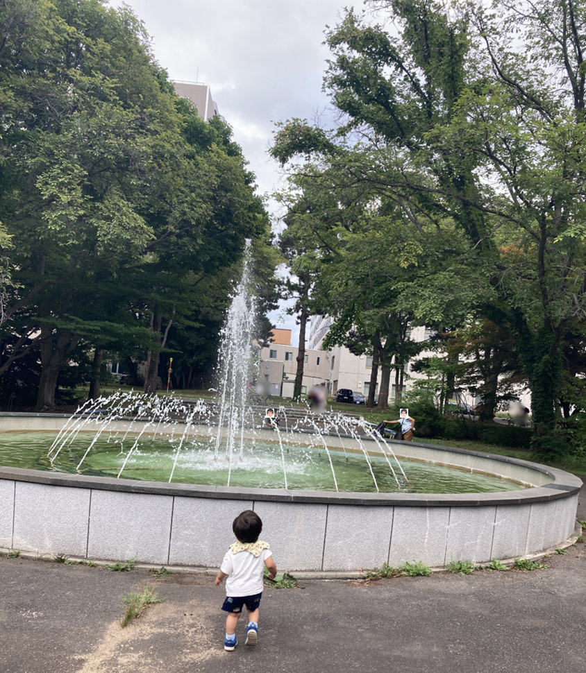 工学部前の夏の様子