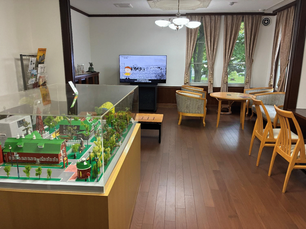 旧町村農場の休憩室の様子