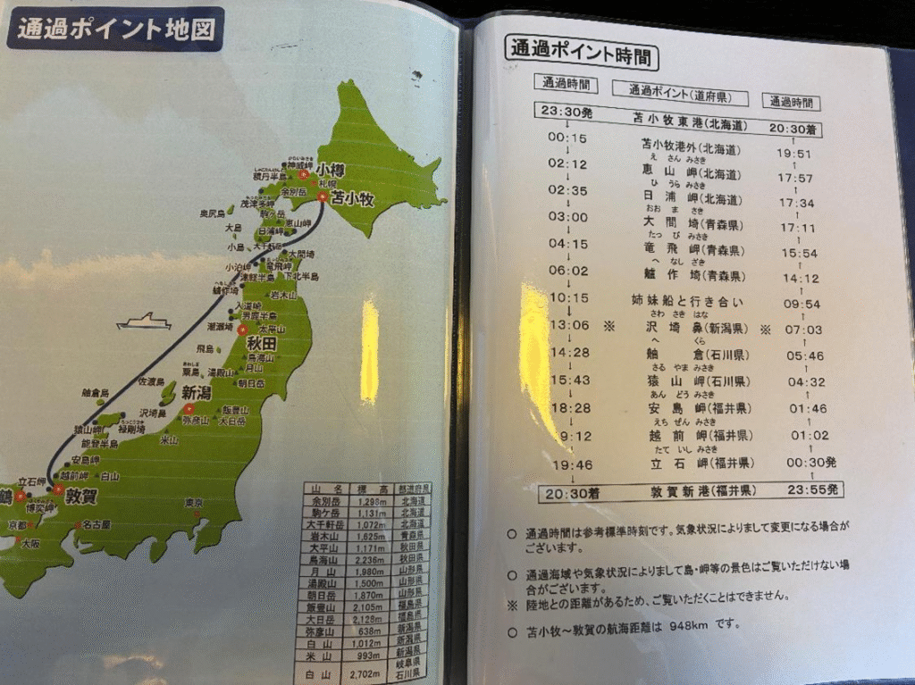 新日本海フェリー通貨ポイント時間