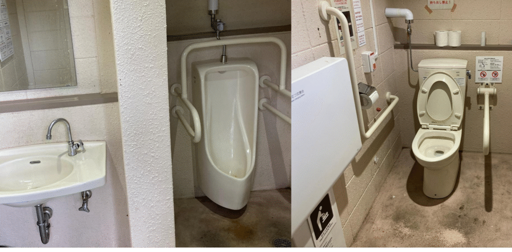 つつじキャンプ場のトイレの様子