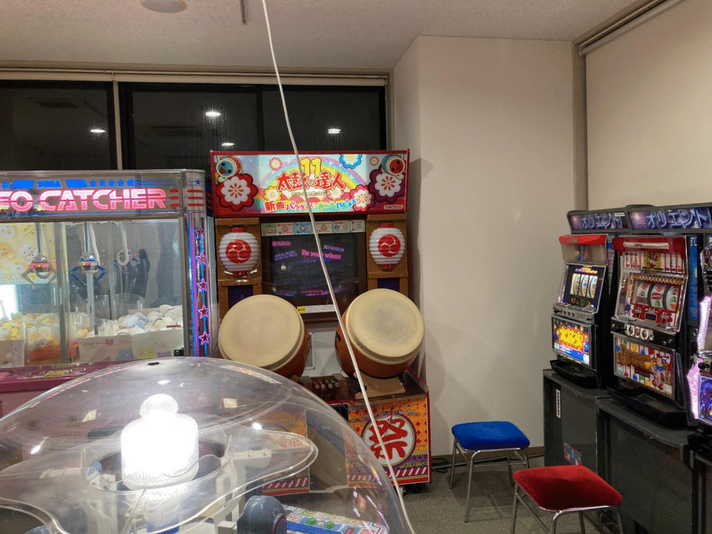ほろしん温泉のゲームセンターの様子