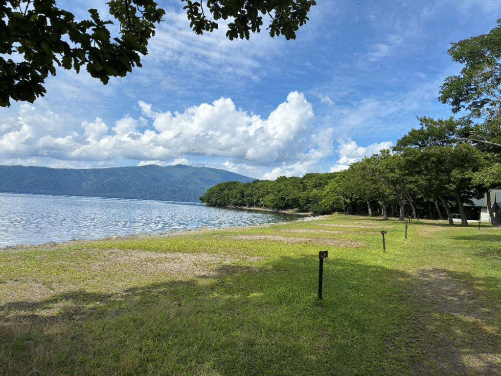 砂湯キャンプ場の北サイトの様子