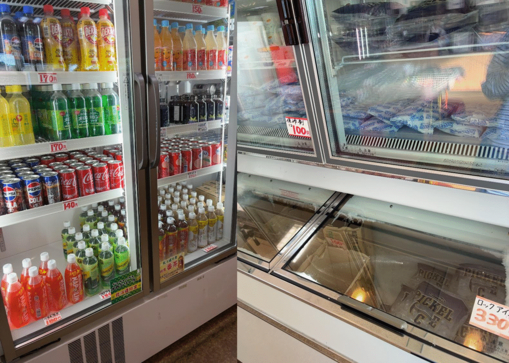 砂湯キャンプ場の売店の様子