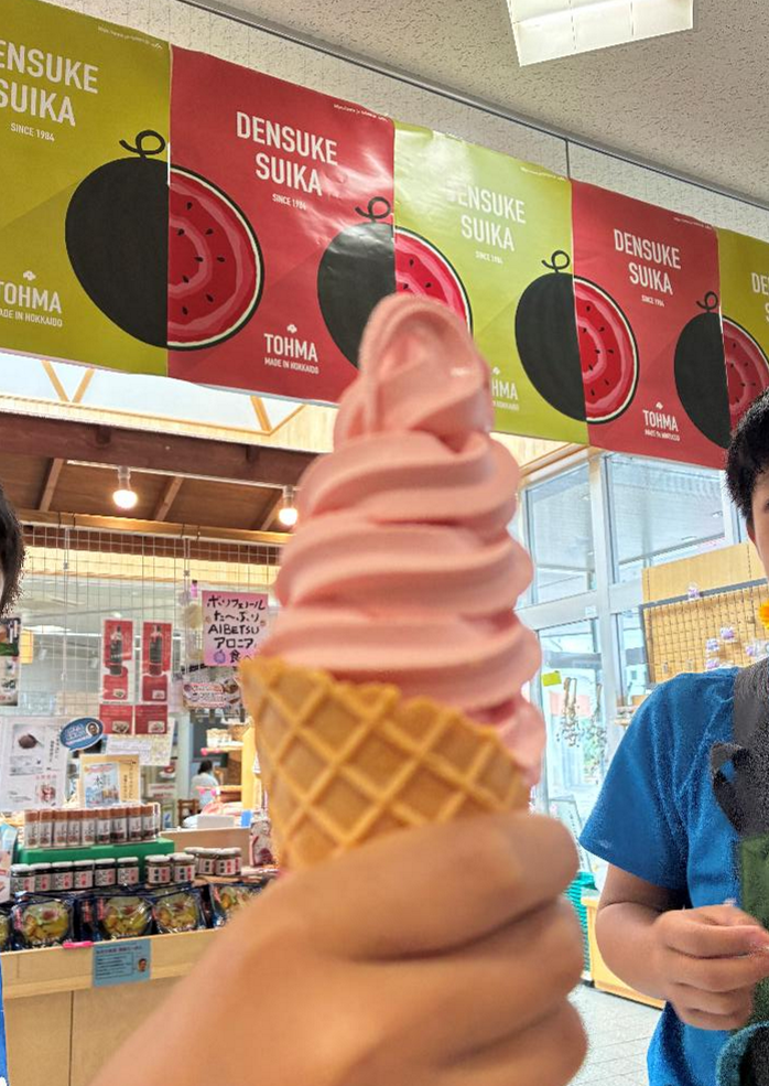 道の駅 とうまのスイカソフトクリーム