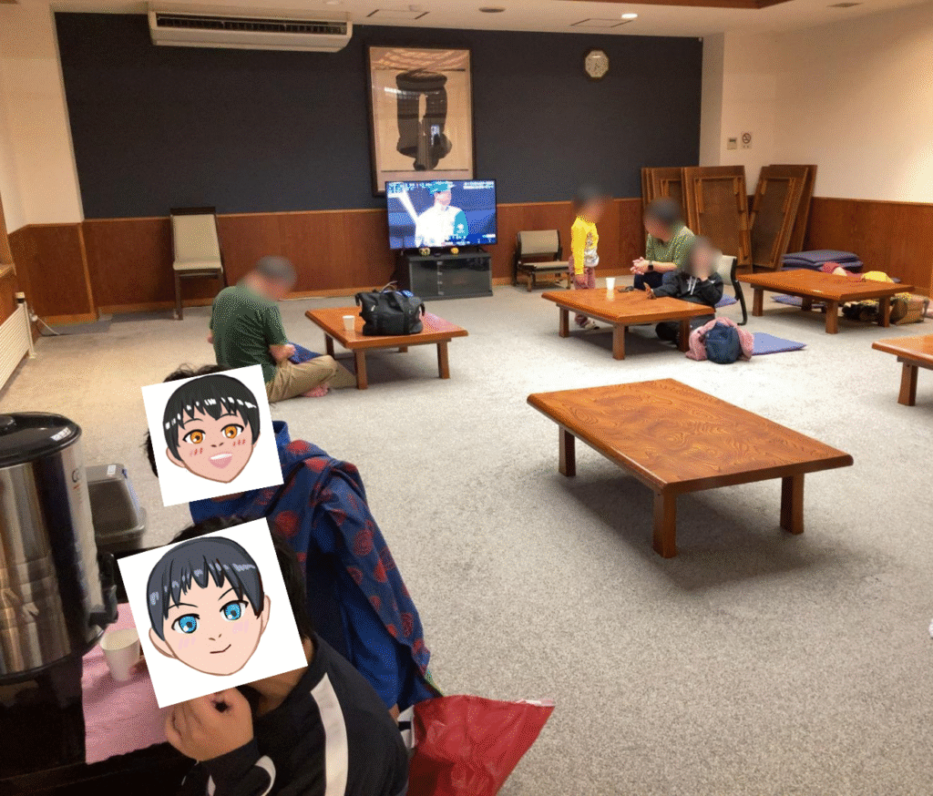 うらうす温泉の休憩所の様子