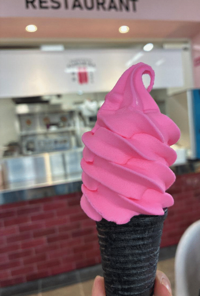 道の駅ふるびら たらこミュージアムのフードコートのソフトクリーム