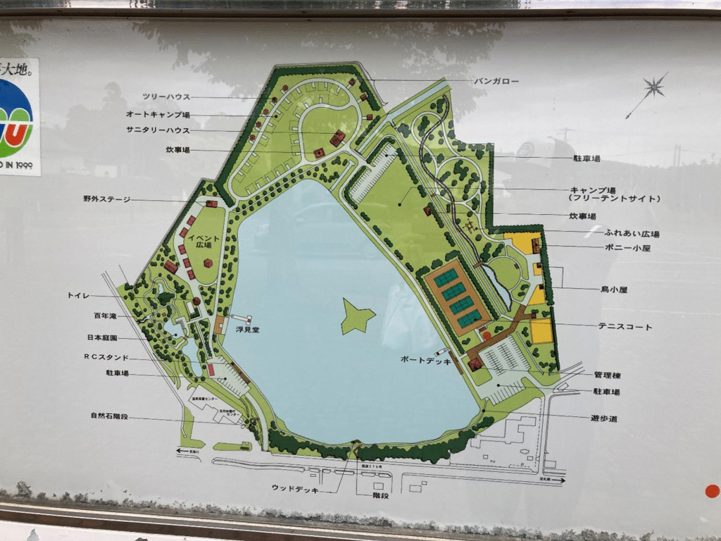 つるぬまキャンプ場のマップ