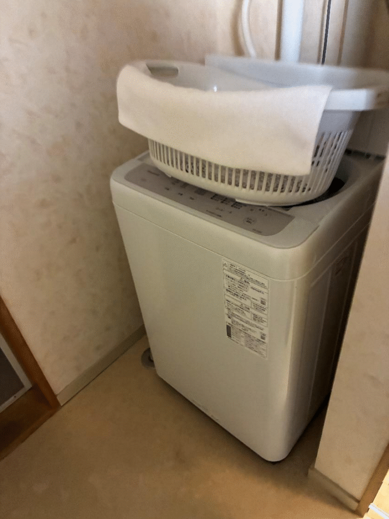 新十津川町 コテージ ヴィラトップの洗濯機の様子