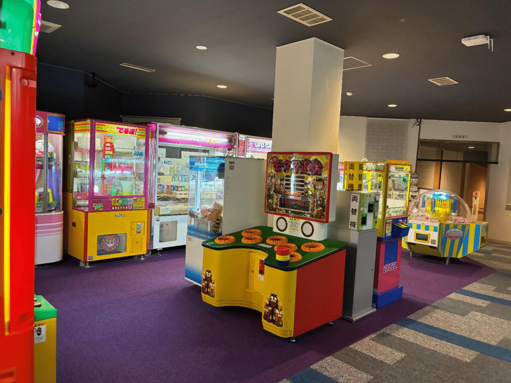 芦別温泉スターライトホテルのゲームコーナーの様子