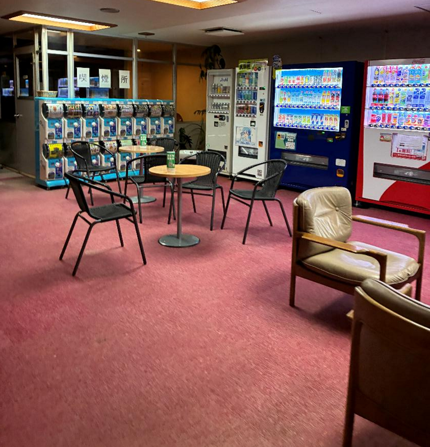 グリーンパークしんとつかわの休憩所の様子