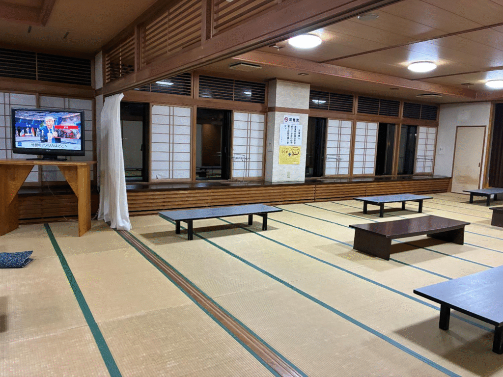 グリーンパークしんとつかわの休憩所の様子