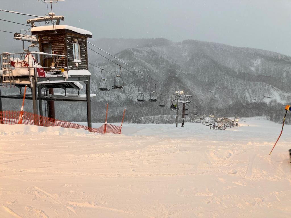 新十津川町 そっち岳スキー場のコースの様子
