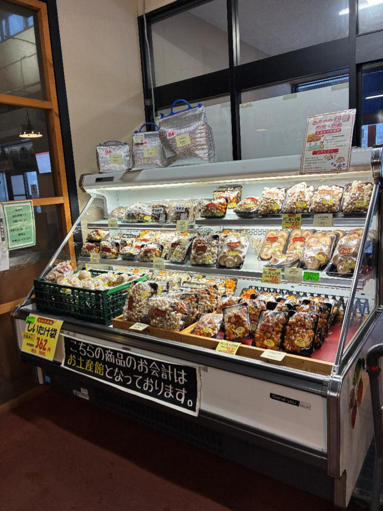 仁木町キノコ王国の店内の様子