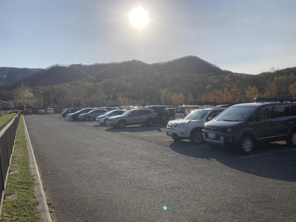 五天山公園の駐車場の様子