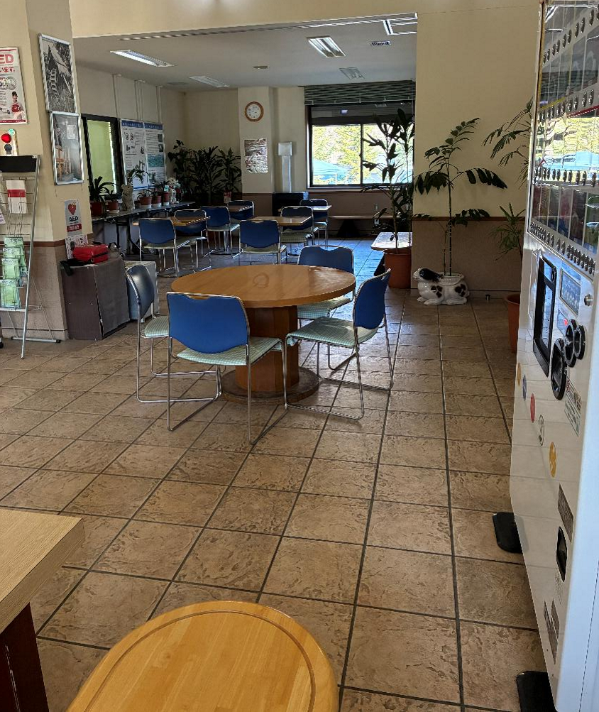 五天山公園の管理棟の室内の様子