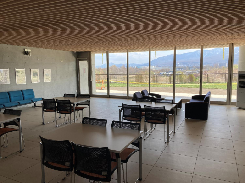 山口緑地の管理棟内の様子