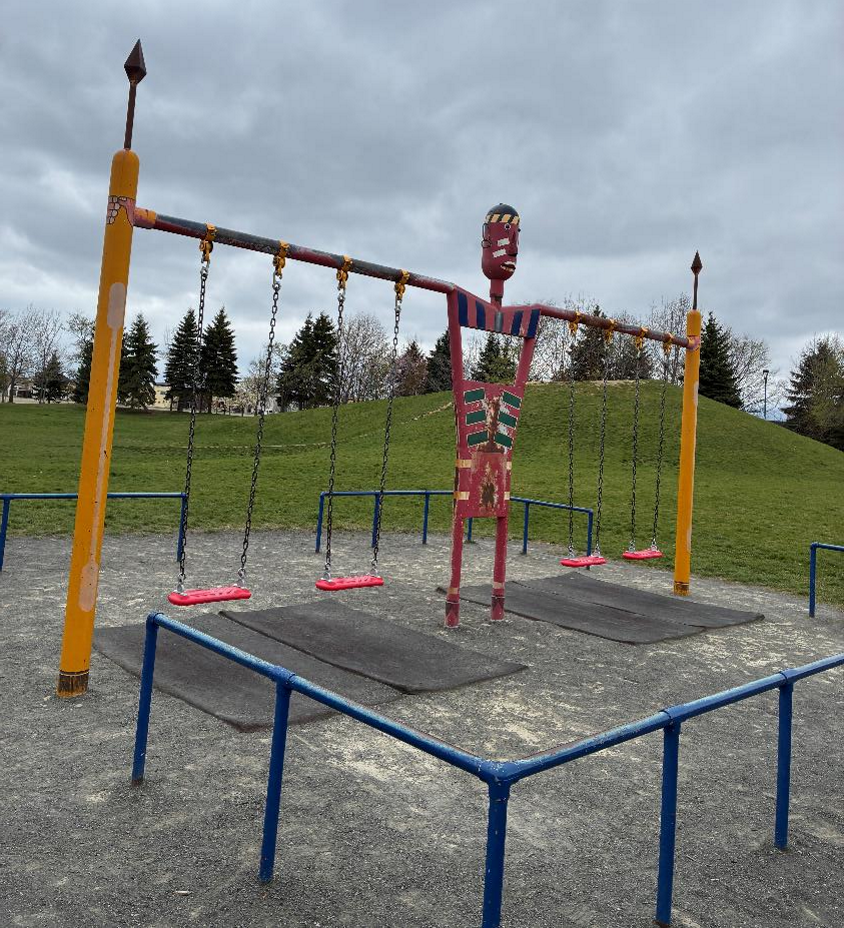 屯田公園の遊具の様子