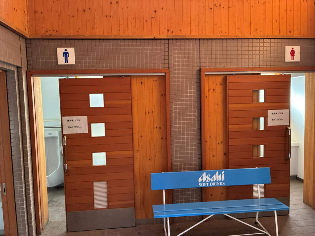 いわみざわ公園キャンプ場のトイレの様子