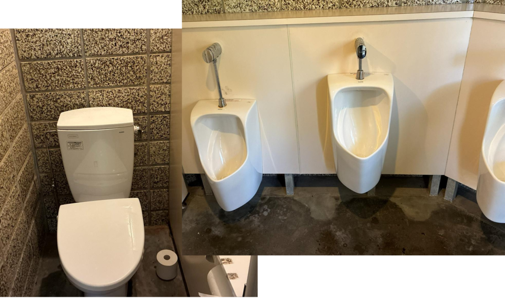 穂別キャンプ場のフリーサイトのトイレの様子