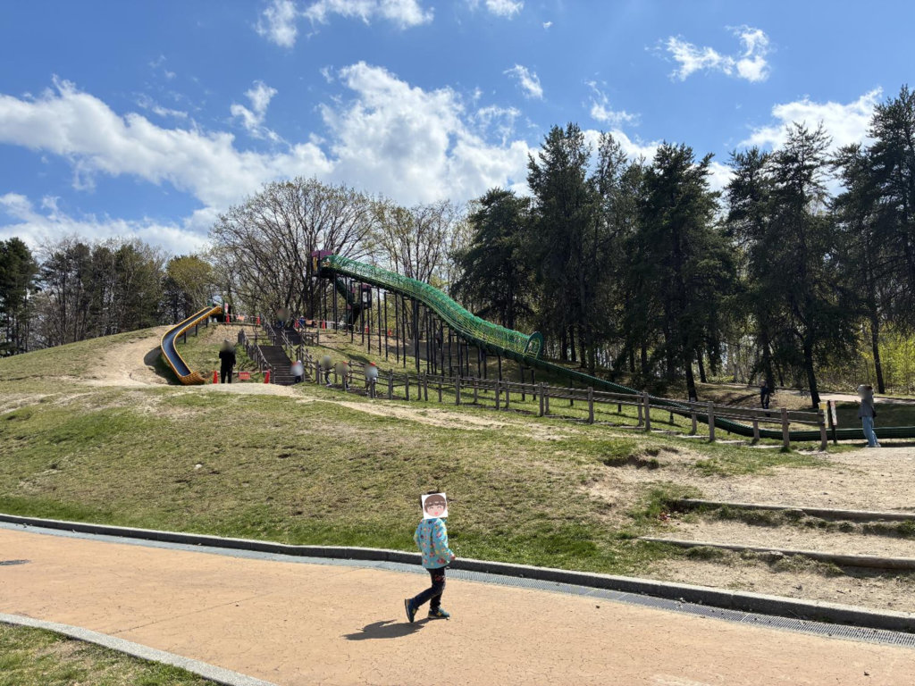 月寒公園で子どもが遊ぶ様子