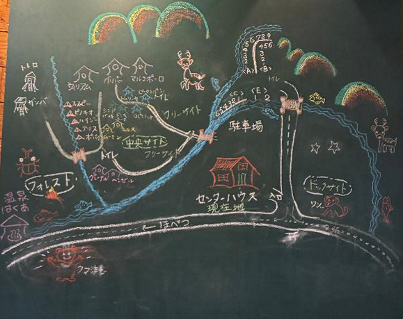 穂別キャンプ場のマップ