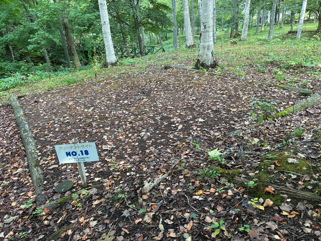 五鹿山公園キャンプ場のサイトの様子